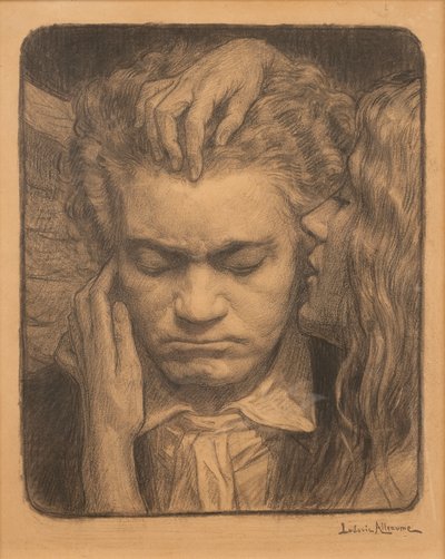 Bir İlham Perisini Dinleyen Beethoven by Ludovic Alleaume