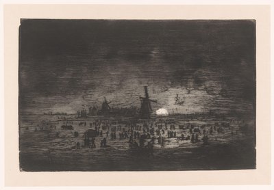 Yel Değirmenleri ve Patenciler ile Hollanda Kış Manzarası Yel değirmenleri ve patenciler ile Hollanda kış manzarası by Ludovic Napoléon Lepic