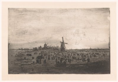 Yel Değirmenleri ve Patenciler ile Hollanda Kış Manzarası Yel değirmenleri ve patenciler ile Hollanda kış manzarası by Ludovic Napoléon Lepic