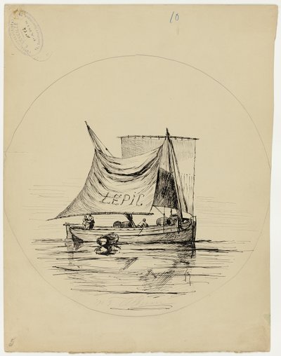 E. Leveille için Plaka Tasarımı by Ludovic Napoléon Lepic