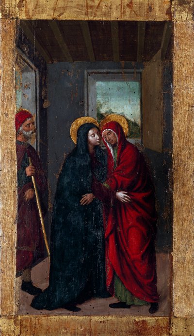 Bakirenin Hayatı: “” Ziyaret”” Serisi “” Tespih Gizemleri”” Ludovico Brea (Louis Brea) tarafından ahşap üzerine resim (1450-1523) 1512-1513 Taggia, Museo del Convento di San Domenico İtalya by Ludovico Brea