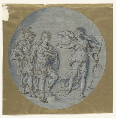 Diana, Aeneas ve Achates ile konuşuyor by Ludovico Gimignani