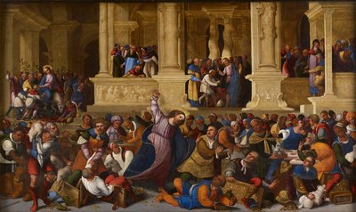 Mesih, Para Değiştiricileri Tapınaktan Çıkarıyor by Ludovico Mazzolino