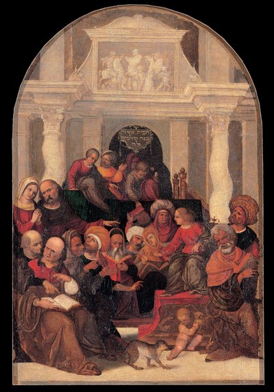 doktorlar arasında İsa by Ludovico Mazzolinos Workshop