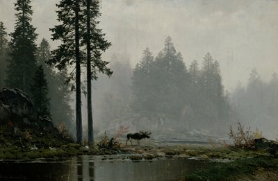 Sonbahar Sisi (tuval üzerine yağlı boya) by Ludvig Skramstad