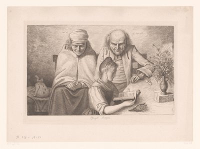 pembe sabah Pentekost sabahı (nesne üzerindeki başlık) by Ludwig Emil Grimm
