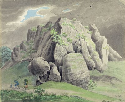 Gudensberg yakınlarındaki Scharfenstein by Ludwig Emil Grimm