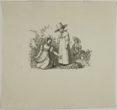 Piknik Sepetli Aile by Ludwig Ferdinand Schnorr von Carolsfeld