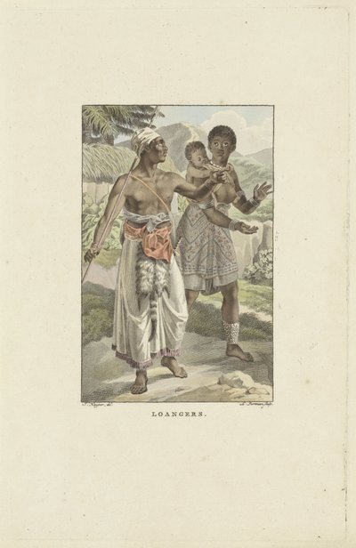 Loango-Angola Coast Loangers sakinleri (nesne üzerindeki başlık) by Ludwig Gottlieb Portman