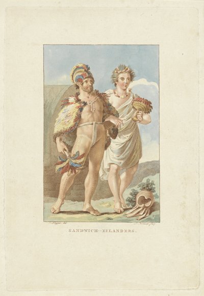 Sandviç Adaları sakinleri (Hawaii) Sandviç Adaları (nesne üzerindeki başlık) by Ludwig Gottlieb Portman