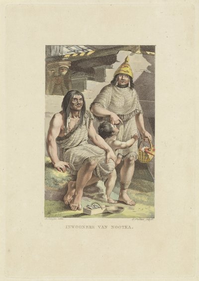 Nootka Adası sakinleri Nootka sakinleri (nesne üzerindeki başlık) by Ludwig Gottlieb Portman