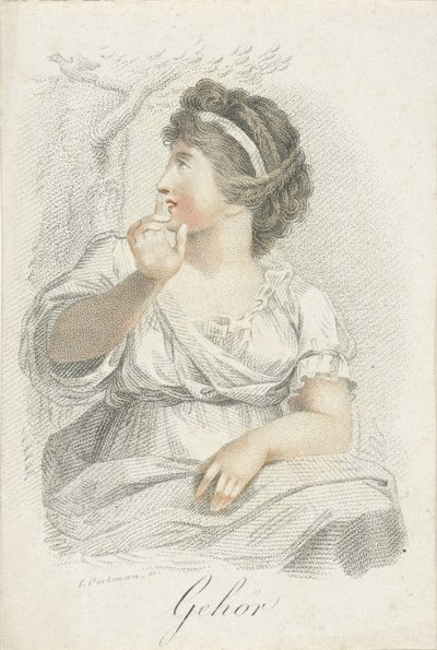 işitme İşitme (nesne üzerindeki başlık) Kadın figürleriyle temsil edilen beş duyu (dizi adı) Die Funf Sinne (dizi adı) by Ludwig Gottlieb Portman