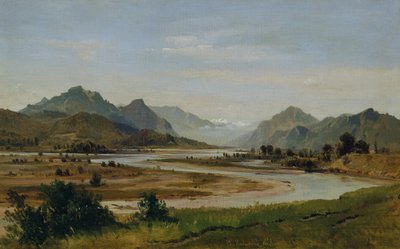 Rosenheim'ın güneyindeki Inn Vadisi by Ludwig Halauska