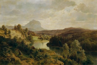 Traun ve Traunstein by Ludwig Halauska