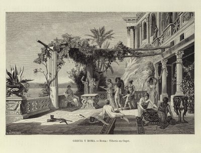 Yunanistan ve Roma - Roma: Tiberius Capri'de by Ludwig Hans Fischer