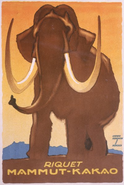 'Riquet Mammut-Kakao' reklamı by Ludwig Hohlwein
