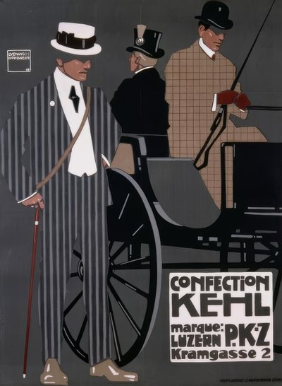 KONFEKSİYON KEHL / marka: PKZ LUZERN 2 KRAMGASSE by Ludwig Hohlwein