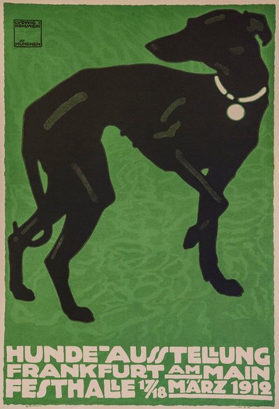 Köpek Gösterisi, 1912. by Ludwig Hohlwein