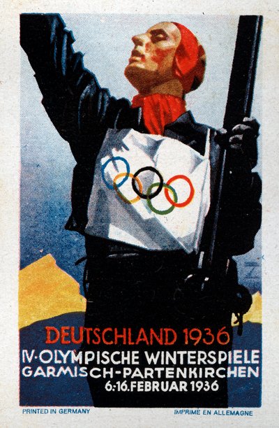 Garmisch-Partenkirchen'deki IV Olimpiyat Oyunlarının Posteri by Ludwig Hohlwein