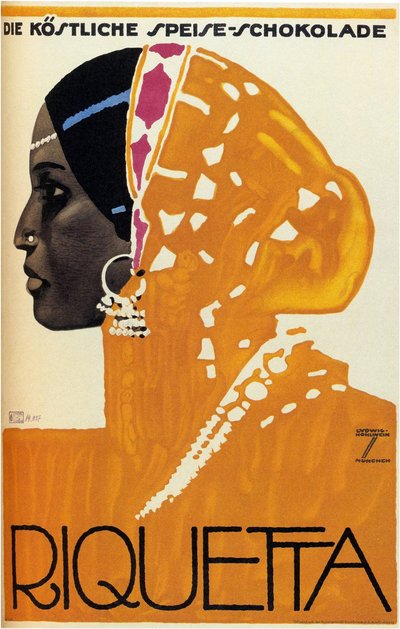 Riquetta Çikolatası, 1925 by Ludwig Hohlwein