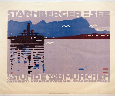 Starnberger See (Oberbayern). by Ludwig Hohlwein