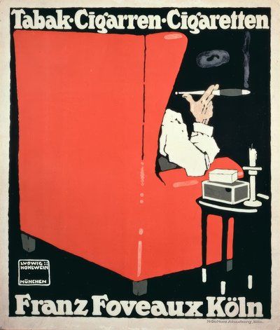 Tütün Purolar Sigaralar Franz Foveaux Cologne by Ludwig Hohlwein