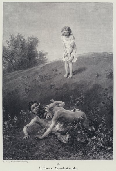 Schadenfreude (gravür) by Ludwig Knaus