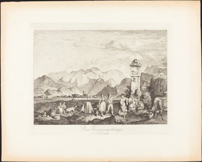 Salzburg yakınlarındaki Tennengebirge by Ludwig Richter