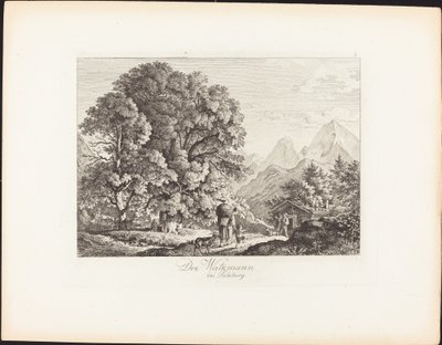 Salzburg yakınlarındaki Watzmann by Ludwig Richter
