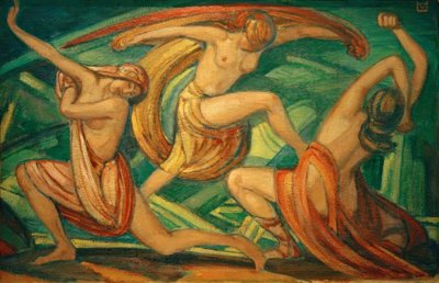 üç dans eden kadın by Ludwig von Hofmann
