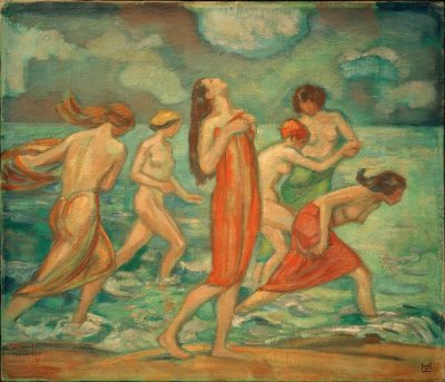 L.v. Hofmann, banyo yapan kızlar by Ludwig von Hofmann