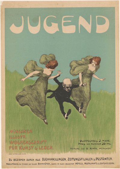 Jugend dergisinin afişi by Ludwig von Zumbusch