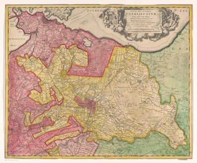 Kaart van de Provence Utrecht Ultrajectinae Eyaleti Haritası (nesne üzerindeki başlık) by Luggert van Anse