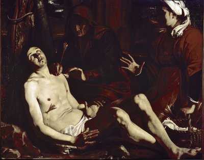 Aziz Sebastian kutsal kadınlar tarafından iyileştirildi (tuval üzerine yağlı boya, yaklaşık 1630) by Luigi Miradori