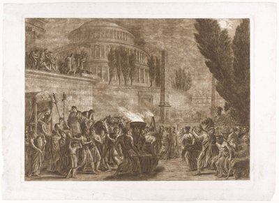 Antik tapınakta alayı by Luigi Ademollo