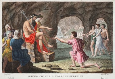 Cehennemde Orpheus veya Orfeo Chiede a Plutone Euridice, Kitap X, Ovid