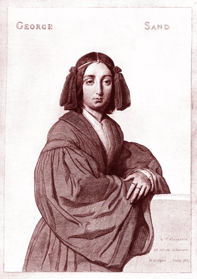 George SAND (1804-1876) by Luigi Calamatta