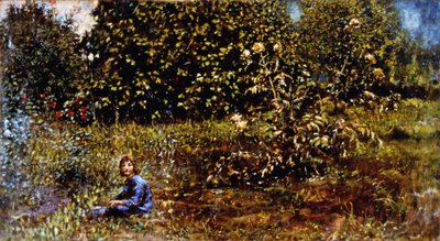 Bahar bahçesi (tuval üzerine yağlı boya) by Luigi Conconi