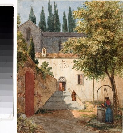 Fransisken Manastırı, İtalya (Suluboya by Luigi Garibbo
