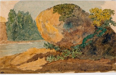 Torrent Manzarası (Suluboya, c.1825) by Luigi Garibbo