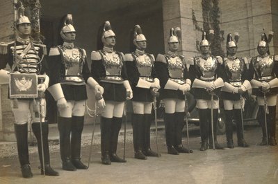 Bir grup cuirassier (Ağır askerler) by Luigi Leoni