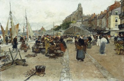 Liman kenarında pazar yeri, by Luigi Loir