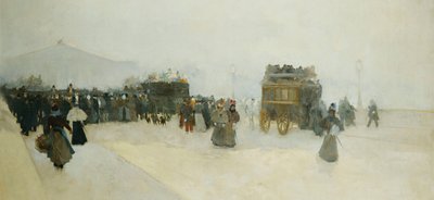 Place de la Concorde ve Palais Bourbon, by Luigi Loir