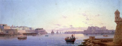 Grand Harbour, Valetta (tahta) by Luigi Maria Galea