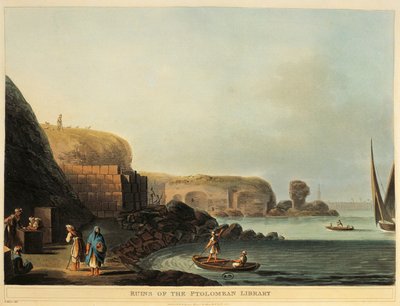 Mısır, İskenderiye, Batlamyus Kütüphanesi Harabeleri, Luigi Mayer by Luigi Mayer