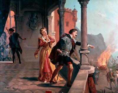 Manrico aria için illüstrasyon, Di quel pira Act III, Il Trovatore
