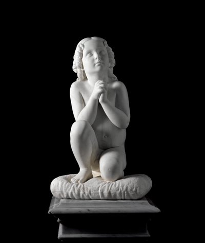 Dua eden küçük çocuk Luigi Pampaloni (1791-1847), yaklaşık 1827. Prens Odon di Savoia koleksiyonundan mermer heykel. karartmak 68x38x30 cm Genler, modern sanat galerisi, env. 919 by Luigi Pampaloni