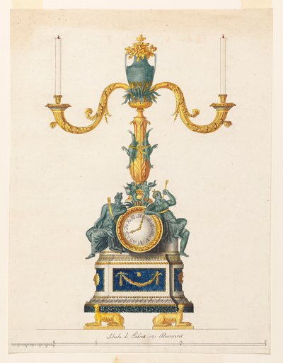 Saatli Şamdan Tasarımı by Luigi Righetti