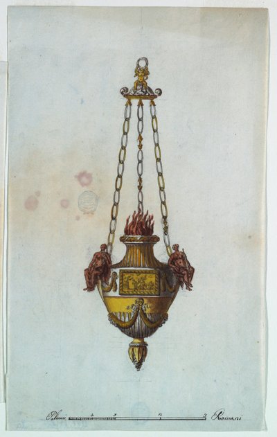 Çizim, Sunak Lambası, 1800-1825 by Luigi Righetti