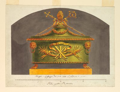 Çizim, Kutsal Emanet için Lahit, yaklaşık 1825 by Luigi Righetti